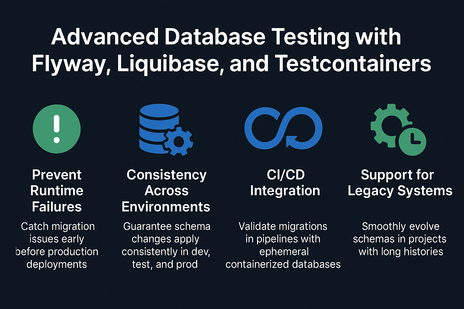 Illustration for Advanced Database Testing with Flyway, Liquibase, and Testcontainers