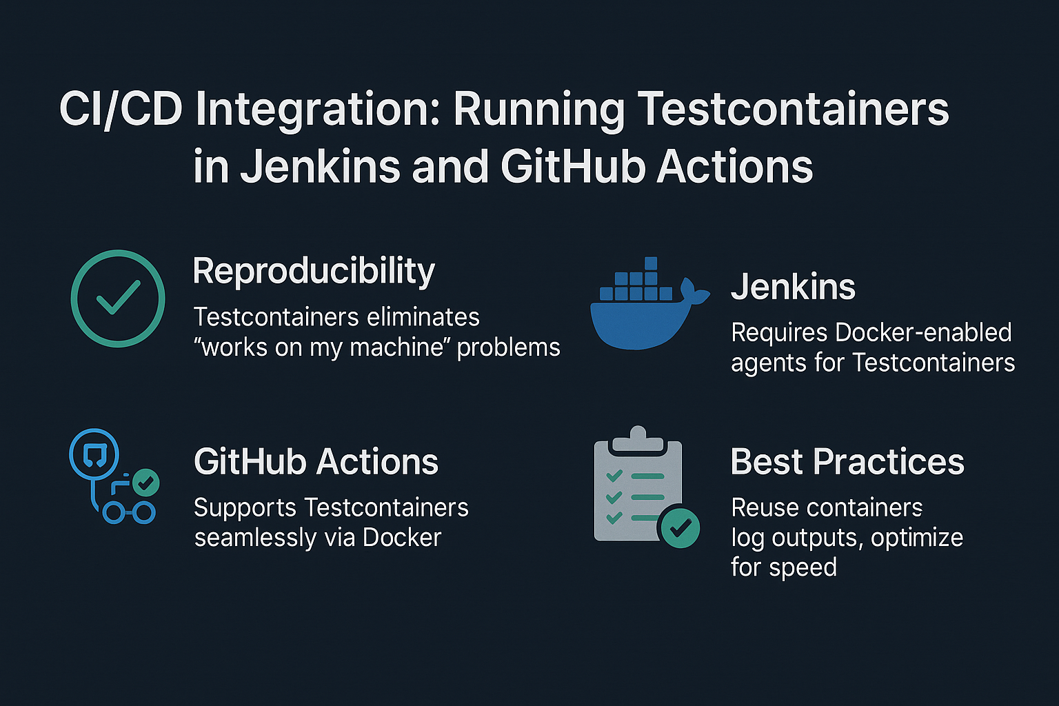 Illustration for CI/CD Integration: Running Testcontainers in Jenkins and GitHub Actions