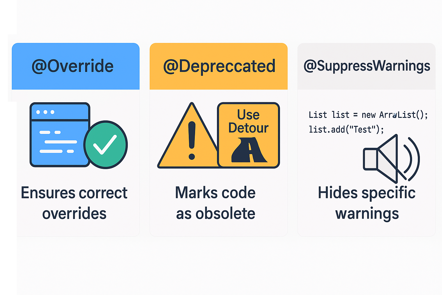 java-annotations-override-deprecated-suppresswarnings