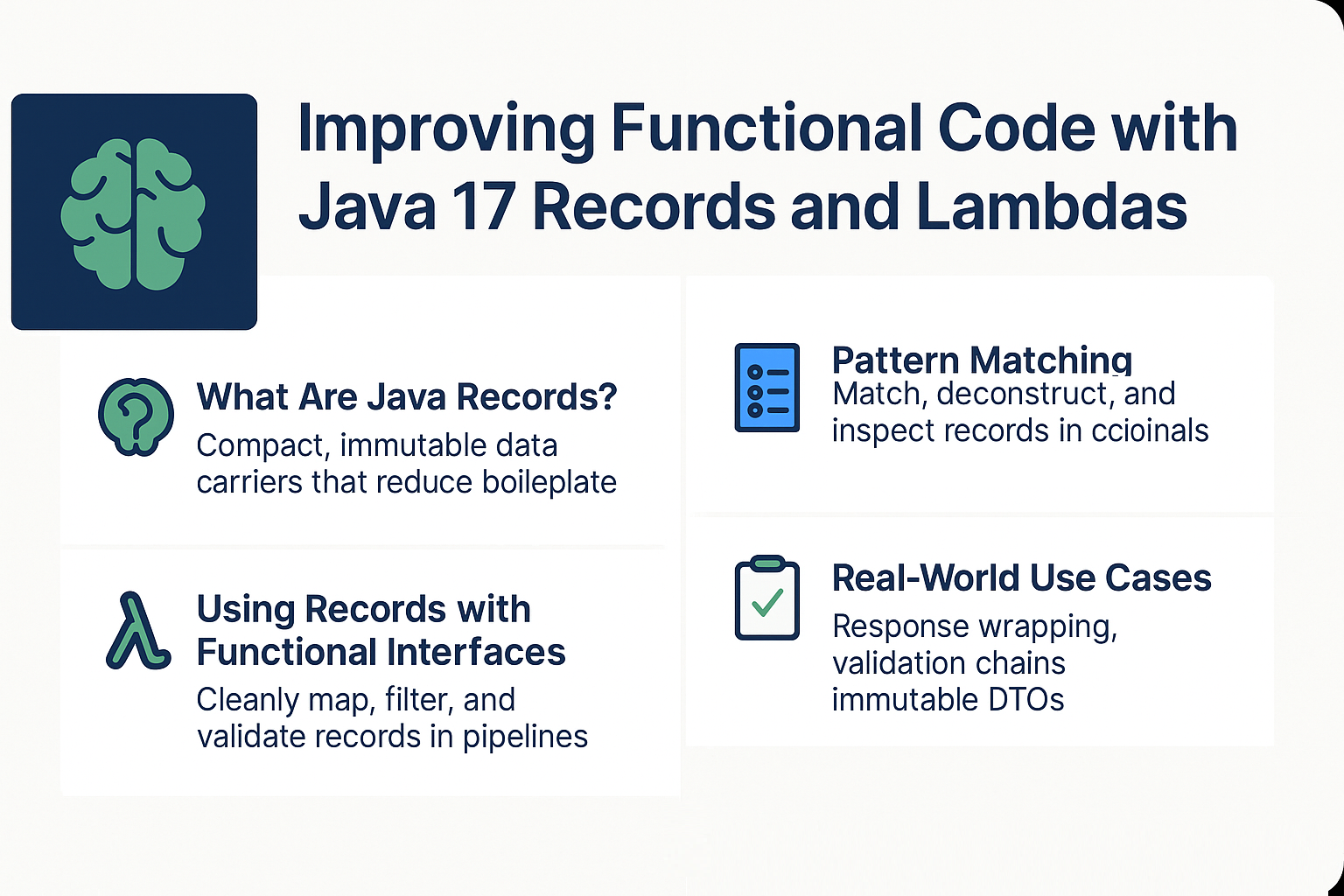 Illustration for Improving Functional Code with Java 17 Records and Lambdas