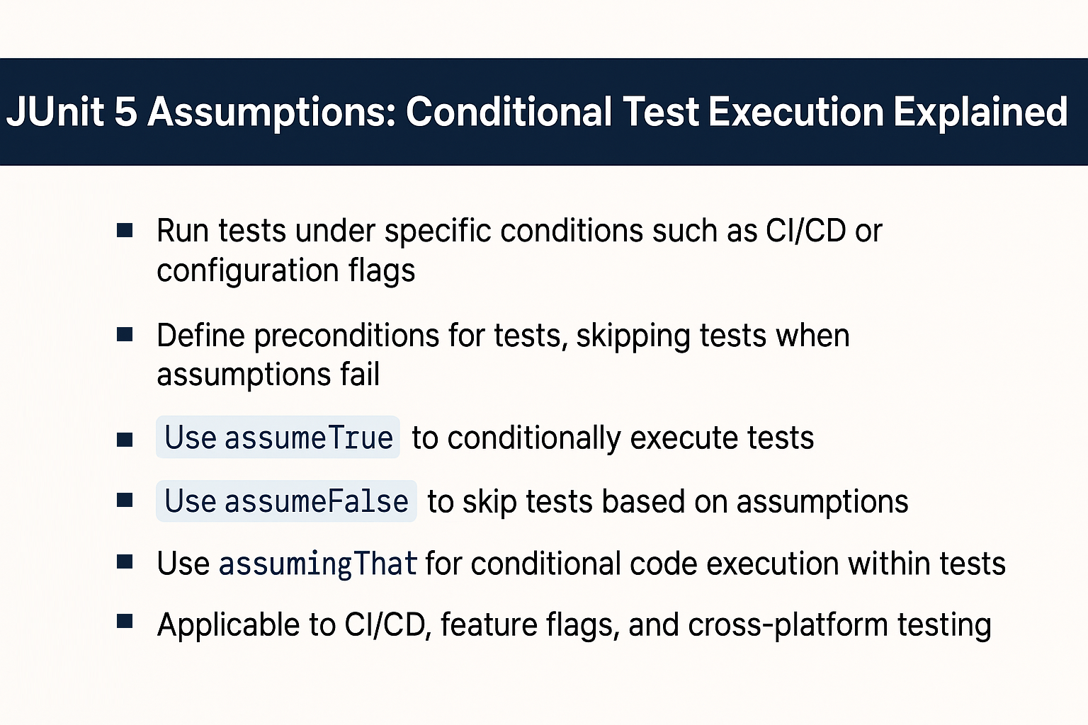 junit-5-assumptions-conditional-test-execution