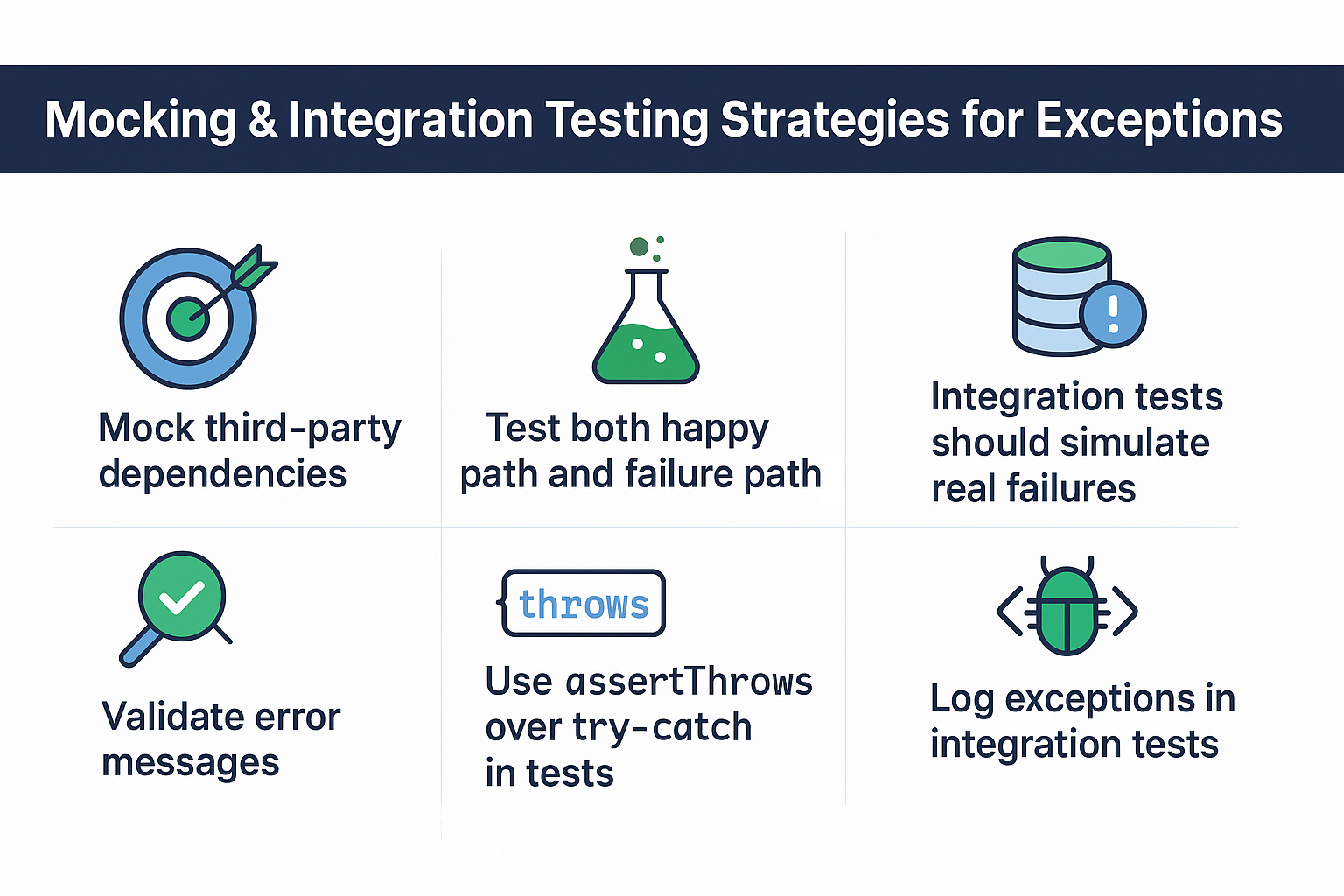 Illustration for Mocking & Integration Testing Strategies for Exceptions in Java Applications