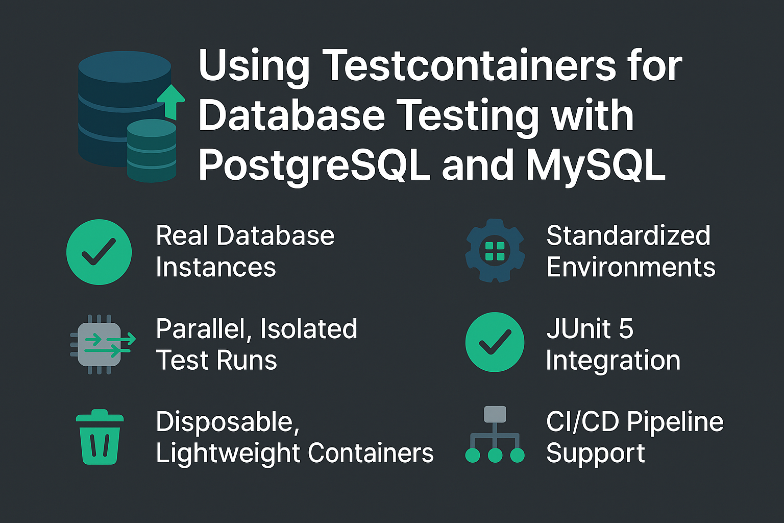 Illustration for Using Testcontainers for Database Testing with PostgreSQL and MySQL
