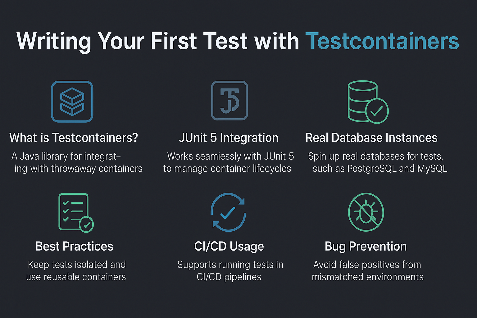 Illustration for Writing Your First Test with Testcontainers: A Complete Guide for Java Developers